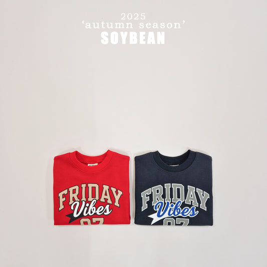(Pre-order) Soybean Kids - Friday Lettering Sweatshirt 프라이데이맨투맨 (2 Colors)