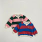 (Pre-order) OOTTBEBE - Stripes Sweatshirt 빅단가라맨투맨 (2 Colors)