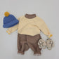 (Pre-order) Soybean Kids Winter - Bong Bong Stripe Fleece-Lined Top & Bottom Set 봉봉단가라상하 (3 Colors)