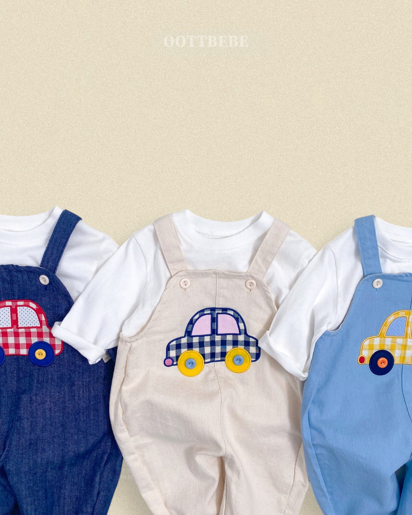 (Pre-order) OOTTBEBE Fall - Bungbung Denim Overalls - 붕붕이데님오버롤 (3 Colors)