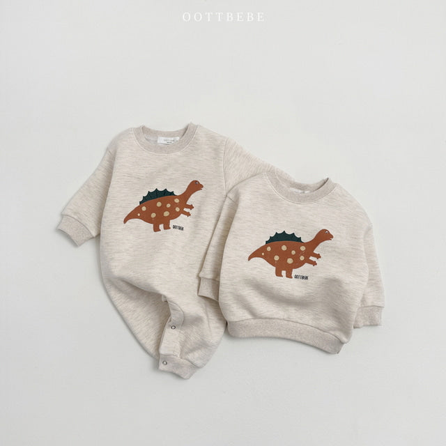 (Pre-order) OOTTBEBE - Winter Dinosaur Bodysuit 아기공룡전신수트 (3 Colors)