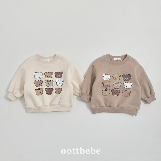 (Pre-order) OOTTBEBE Winter - Collection Bear Sweatshirt 컬렉션베어맨투맨 (2 Colors)