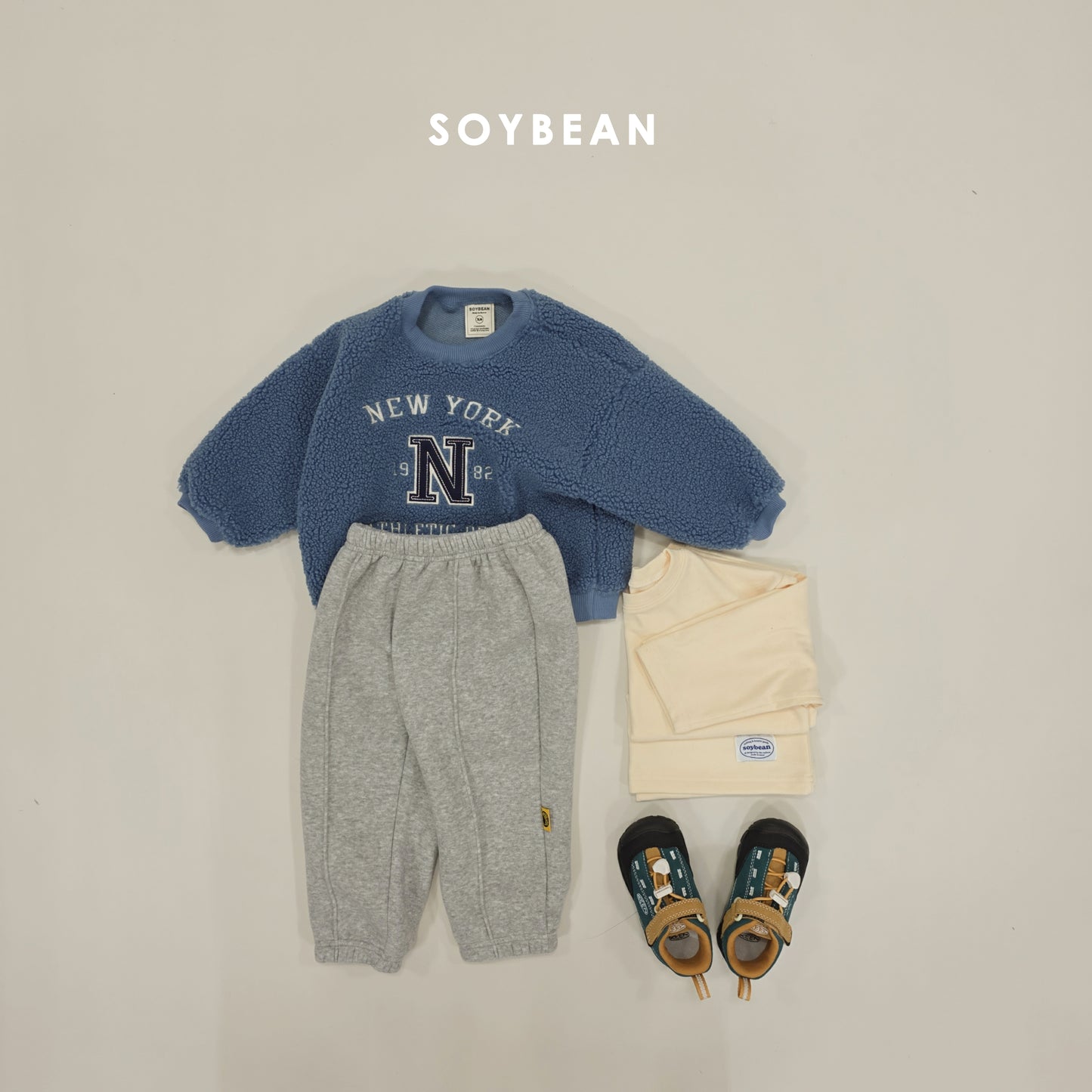(Pre-order) Soybean Kids Winter - Fleece-Lined Pintuck Jogger Pants 양기모핀턱조거팬츠 (5 Colors)