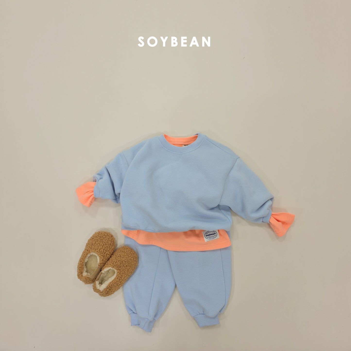 (Pre-order) Soybean Kids Winter - Junior Soybean Kids Winter - Junior Fleece-Lined Lollipop Top & Bottom Set 주니어 양기모롤리팝상하복 (16 Colors)