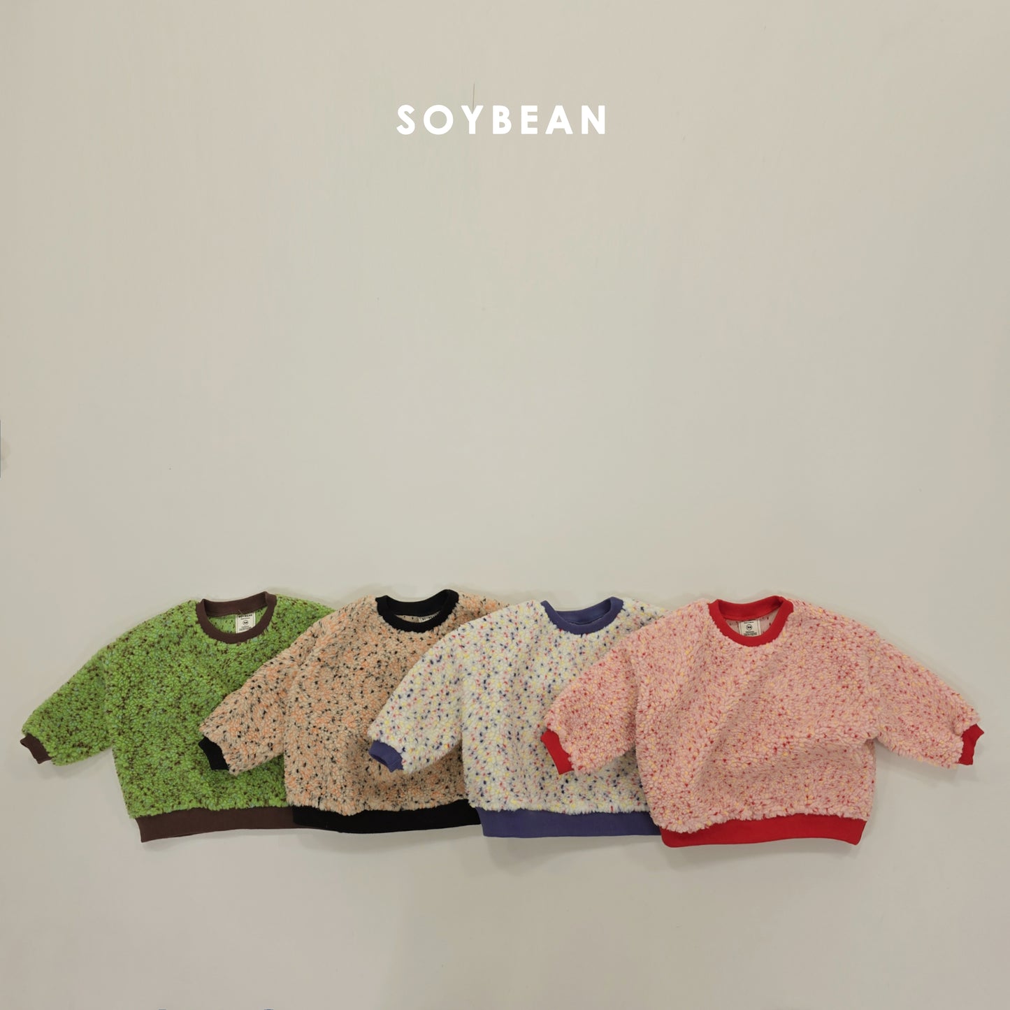 (Pre-order) Soybean Kids Winter - Popping Sherpa Sweatshirt 팝핑양털맨투맨 (4 Colors)
