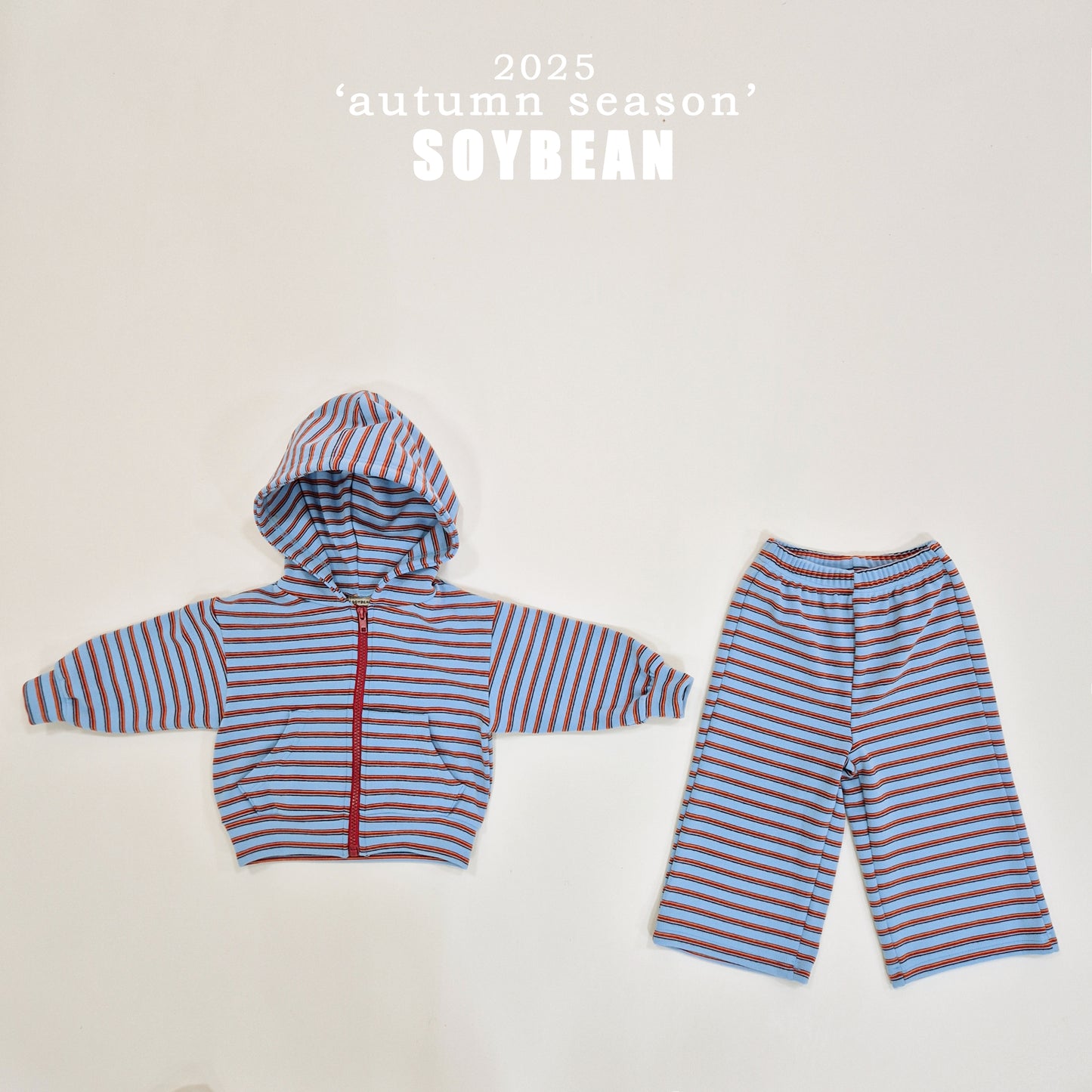 (Pre-order) Soybean Kids - Y2K Stripe Top & Bottom Set Y2K스트라이프셋업 (2 Colors)
