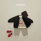 (Pre-order) Soybean Kids Winter - Snowball Stripe Fleece-Lined Top & Bottom Set 스노우볼단가라상하 (3 Colors)