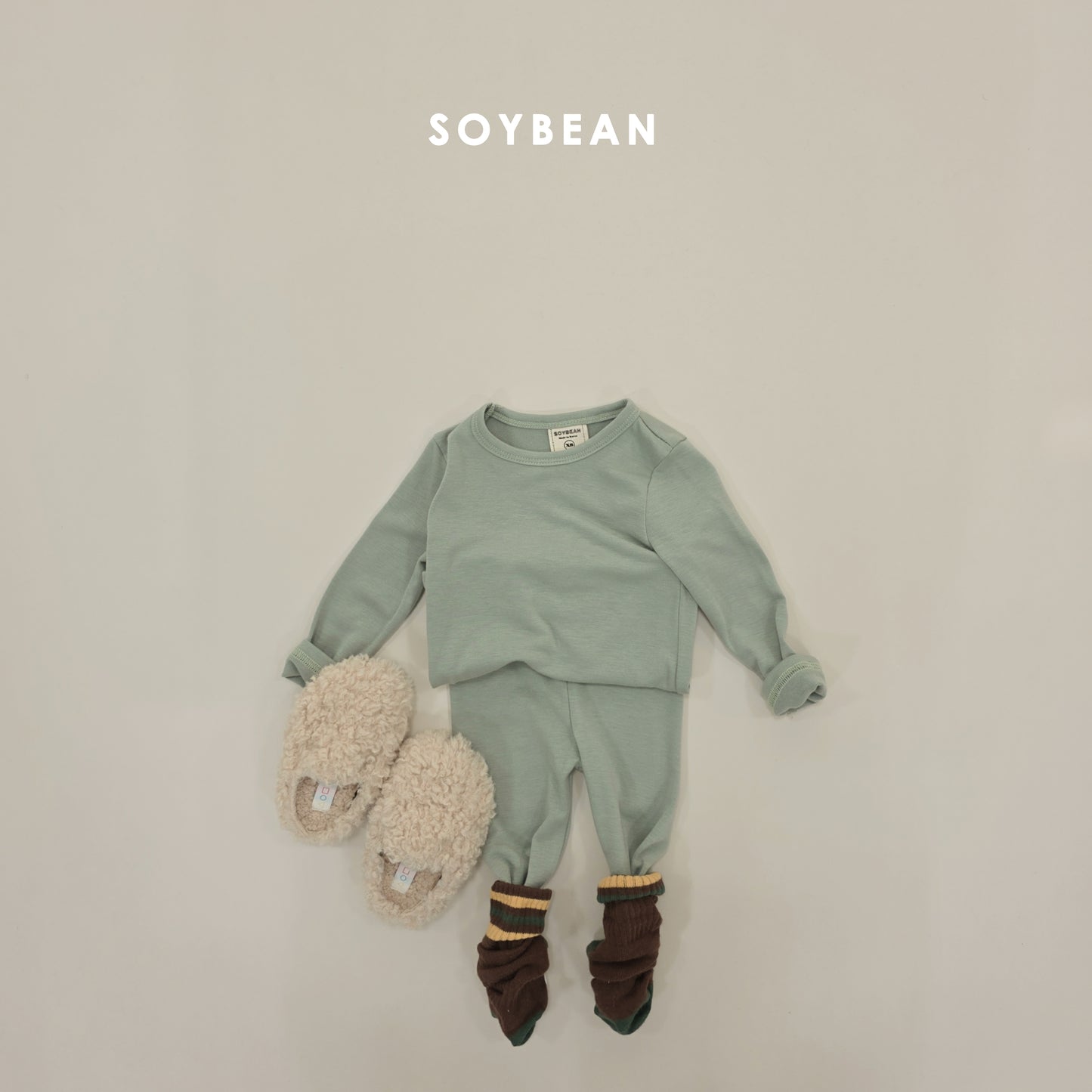 (Pre-order) Soybean Kids Winter - Heat Fleece Pajama Set 히트실내복 (6 Colors)