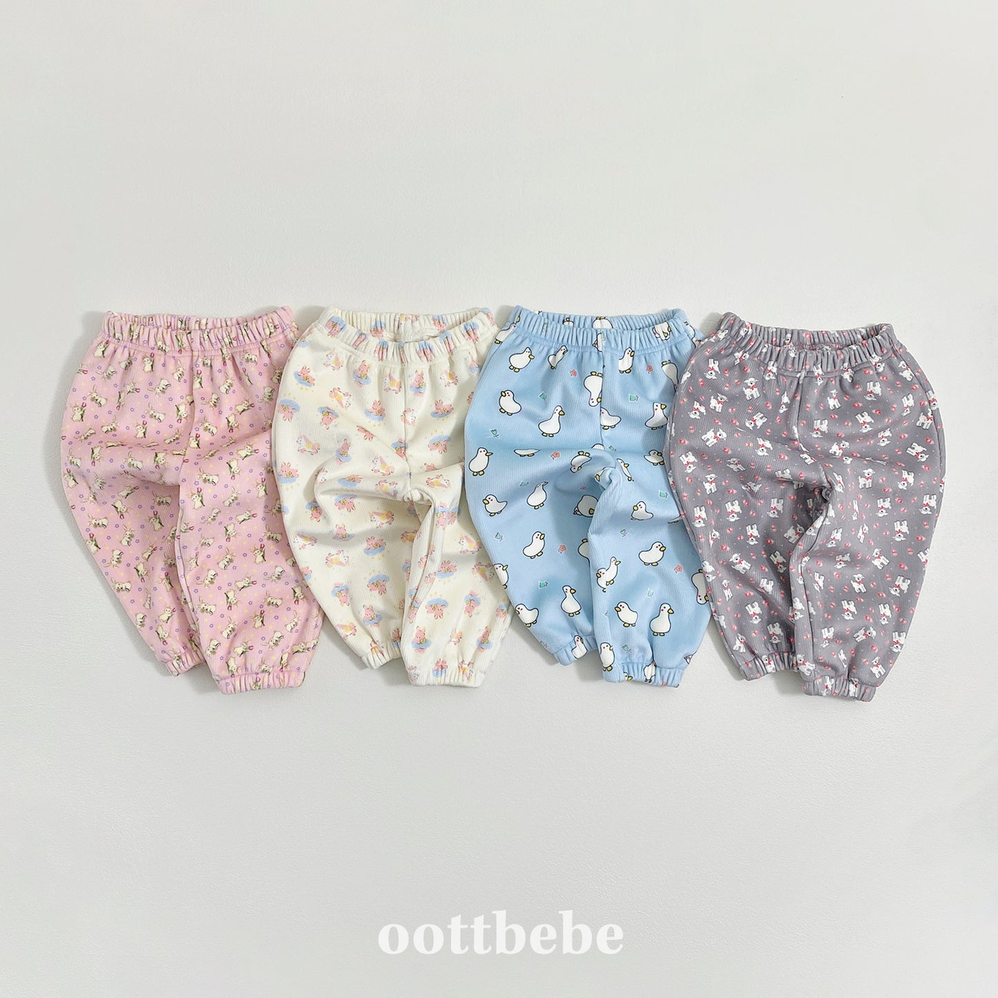 (Pre-order) OOTTBEBE Winter - Animal Forest Cozy Pants 동물의숲고쟁이팬츠 (4 Colors)