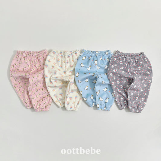 (Pre-order) OOTTBEBE Winter - Animal Forest Cozy Pants 동물의숲고쟁이팬츠 (4 Colors)