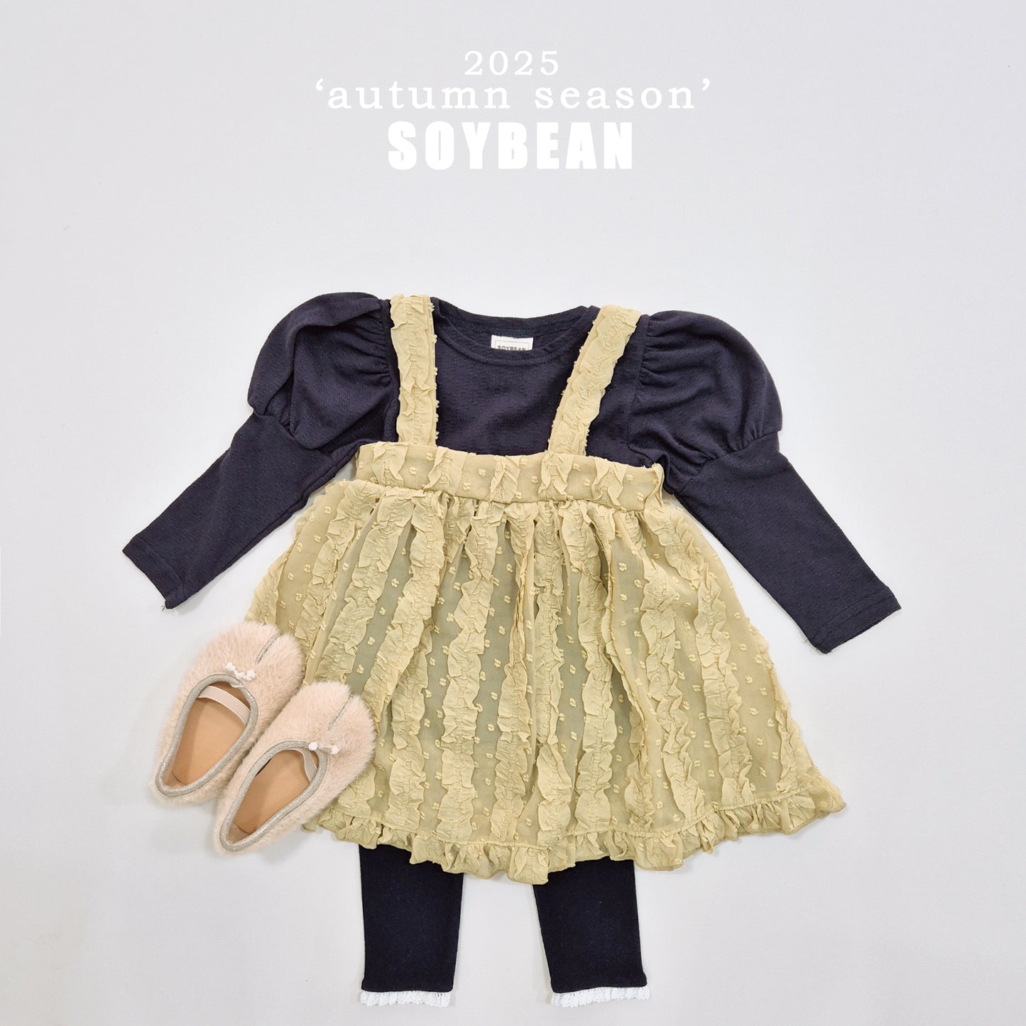 (Pre-order) Soybean Kids - Chiffon Bustier Dress 쉬폰뷔스티에원피스 (2 Colors)