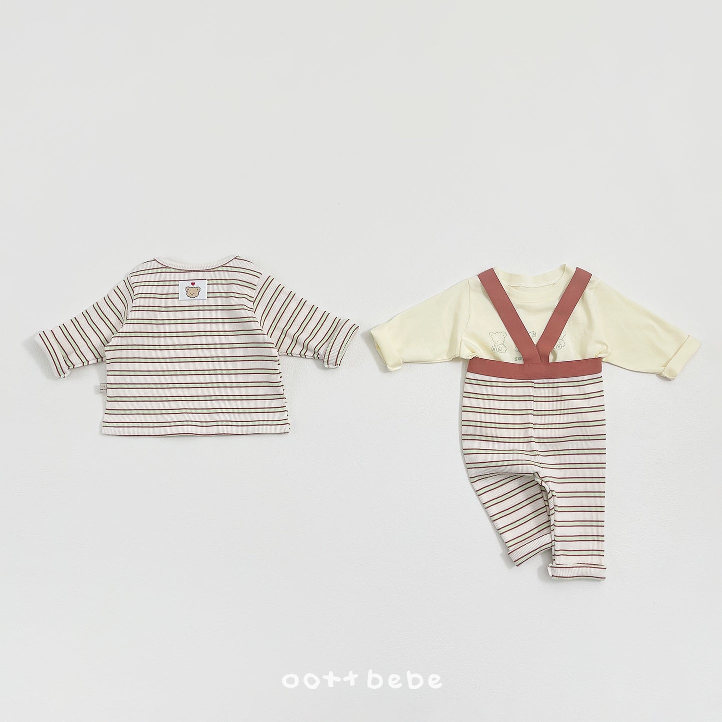 (Pre-order) OOTTBEBE Spring - Say OOTT Baby 1+1 Tee Set 세이오뜨 1+1티셔츠 (4 Colors)