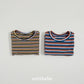 (Pre-order) OOTTBEBE Winter - Chunky Ribbed Stripe Tee 봉봉시보리티 (2 Colors)