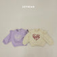 (Pre-order) Soybean Kids Winter - Heart Frill Fleece-Lined Sweatshirt 하트프릴맨투맨 (2 Colors)
