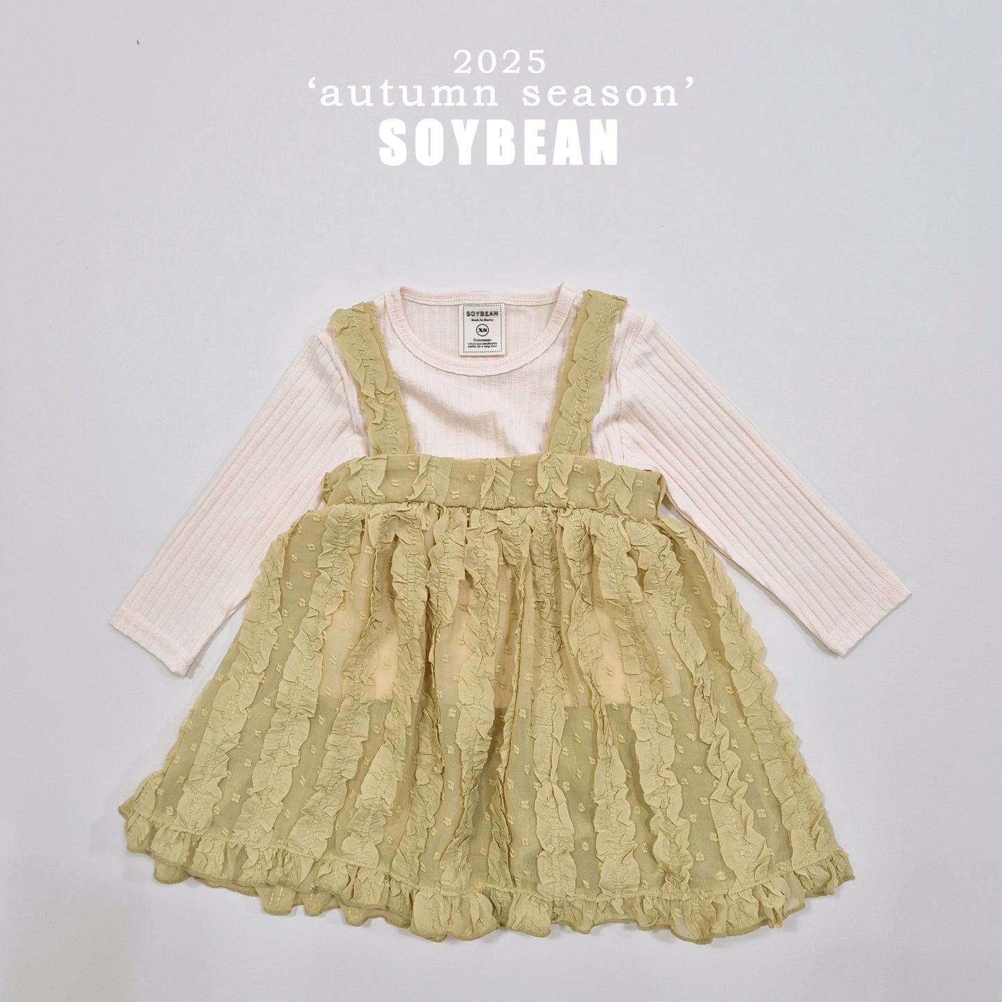 (Pre-order) Soybean Kids - Chiffon Bustier Dress 쉬폰뷔스티에원피스 (2 Colors)