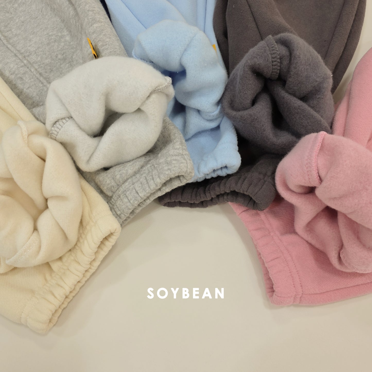 (Pre-order) Soybean Kids Winter - Fleece-Lined Pintuck Jogger Pants 양기모핀턱조거팬츠 (5 Colors)