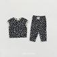 (Pre-order) OOTTBEBE Summer - Petit Leopard Pleated Set 쁘띠호피플리츠상하복 (2 Colors)