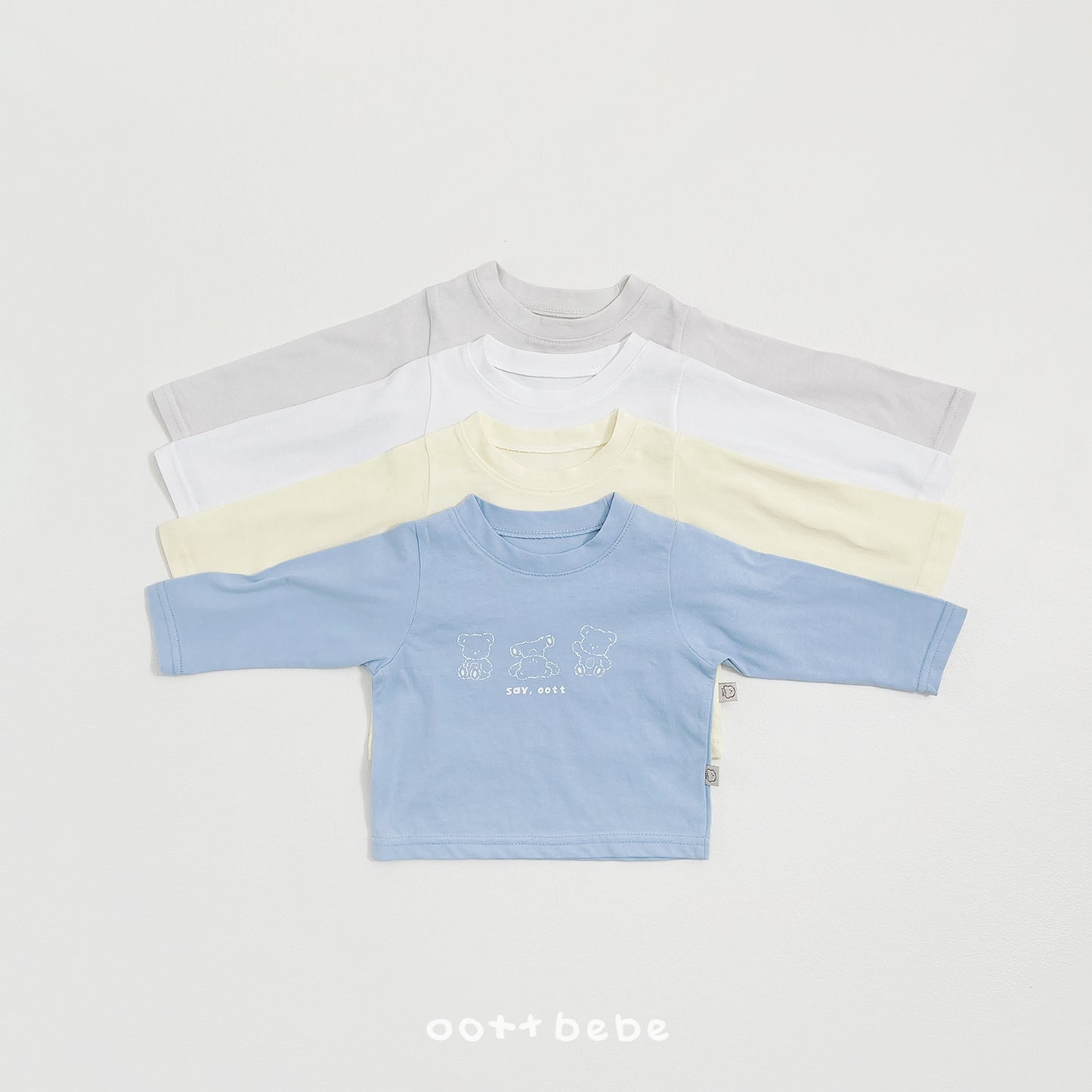 (Pre-order) OOTTBEBE Spring - Say OOTT Baby 1+1 Tee Set 세이오뜨 1+1티셔츠 (4 Colors)