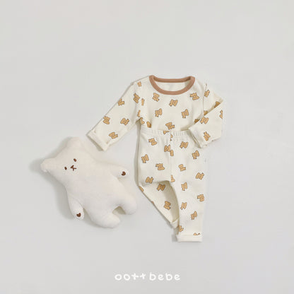 (Pre-order) OOTTBEBE Winter - Mung-Mung Pajama Set 멍멍실내복 (2 Colors)