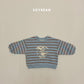 (Pre-order) Soybean Kids Winter - Jumping Bunny Stripe Fleece-Lined Sweatshirt 점핑버니단가라맨투맨 (3 Colors)