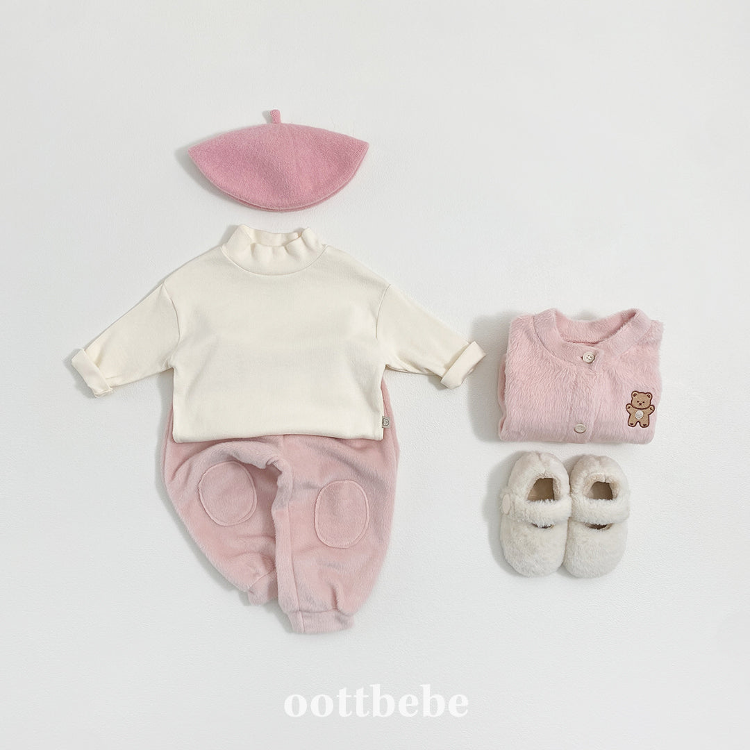 (Pre-order) OOTTBEBE Winter - Modal Ribbed Turtleneck Tee 모달골지폴라티 (4 Colors)