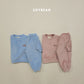 (Pre-order) Soybean Kids Winter - Minky Cozy Ribbed Fleece-Lined Top & Bottom Set 밍크코지상하복 (4 Colors)