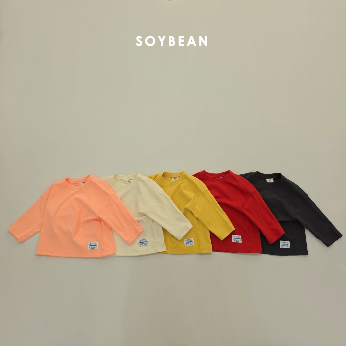 (Pre-order) Soybean Kids Winter - Cozy Layered Fleece-Lined Tee 포근한레이어드티 (5 Colors)