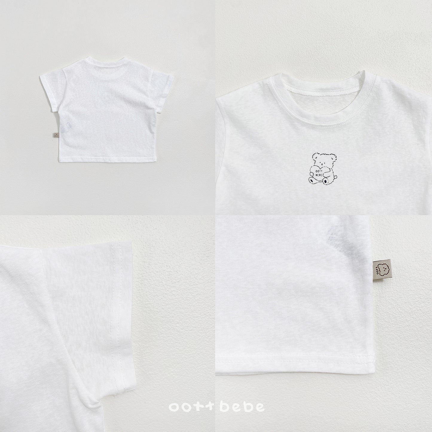 (Pre-order) OOTTBEBE Summer - Sherbet 1+1 Tee Set (Kids) 샤베트 1+1티셔츠 (5 Colors)
