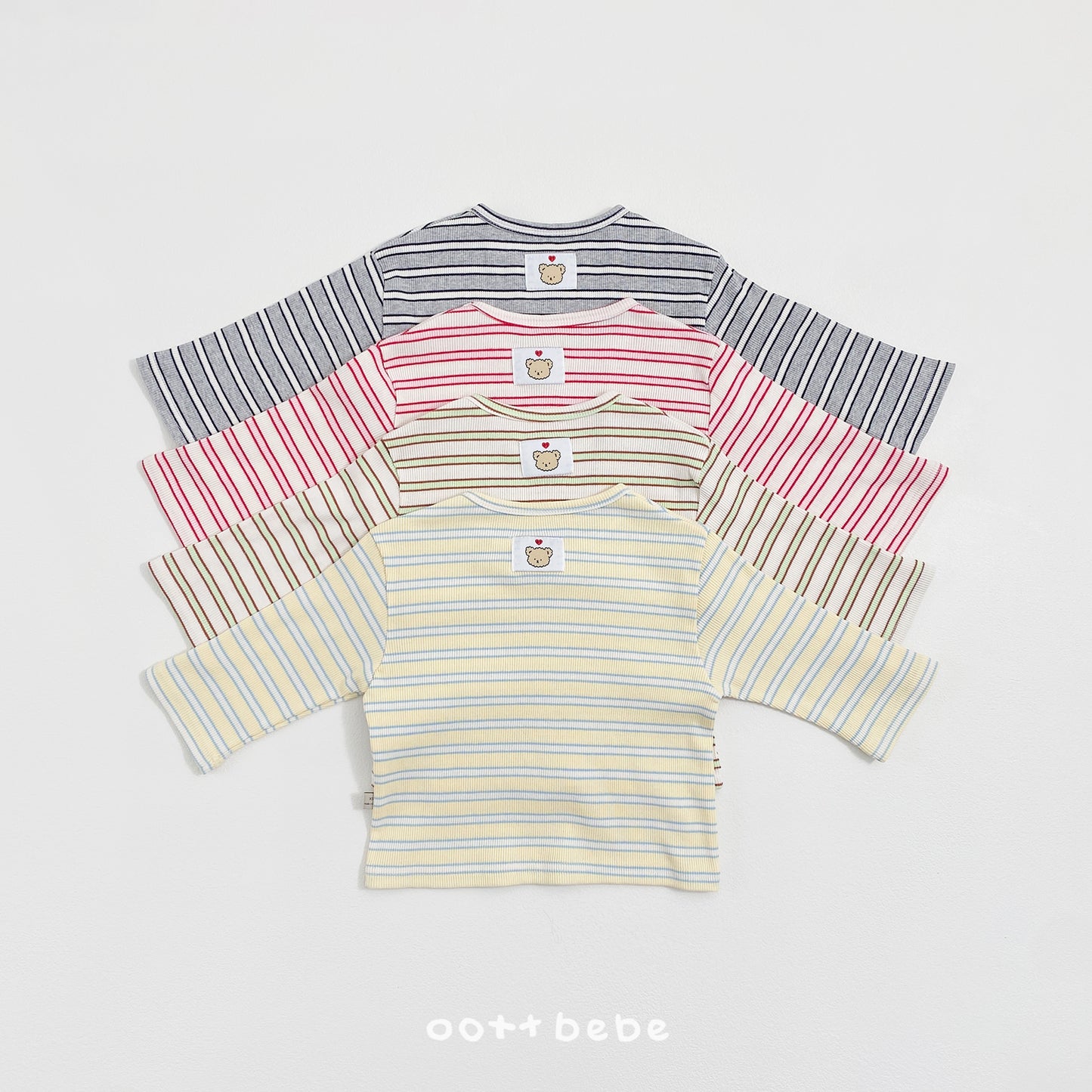 (Pre-order) OOTTBEBE Spring - Say OOTT 1+1 Kid Tee Set 세이오뜨1+1티셔츠 (4 Colors)