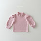 (Pre-order) Daily Bebe Winter - Kids' Peach Puff Mock-Neck Top 피치 퍼프티 (2 Colors)
