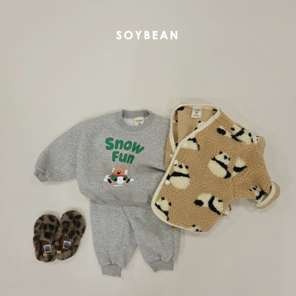 (Pre-order) Soybean Kids Winter - Panda Fleece Jacket 팬더양털자켓 (2 Colors)