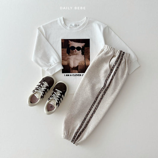 (Pre-order) Daily Bebe - Kids' Leopard Tape Jogger Pants 호피테잎 조거팬츠 (2 Colors)