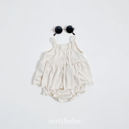 (Pre-order) OOTTBEBE - Bali Tank Suit + Bloomer Set 발리나시슈트+블루머세트 (4 Colors)