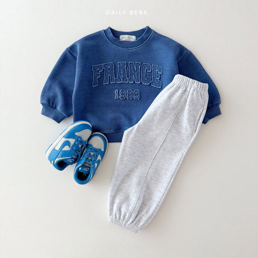 (Pre-order) Daily Bebe - Kids' France Sweatshirt 프랑스 맨투맨 (3 Colors)
