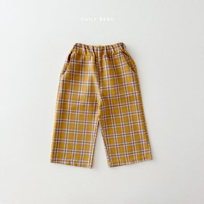 (Pre-order) Daily Bebe - Kids' Check School Pants 체크 스쿨 팬츠 (2 Colors)