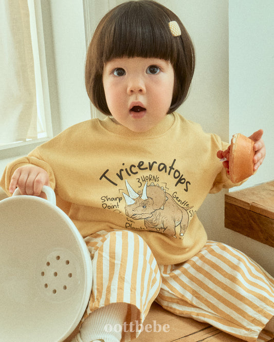 (Pre-order) OOTTBEBE - Dino Sweatshirt 공룡맨투맨 (3 Colors)