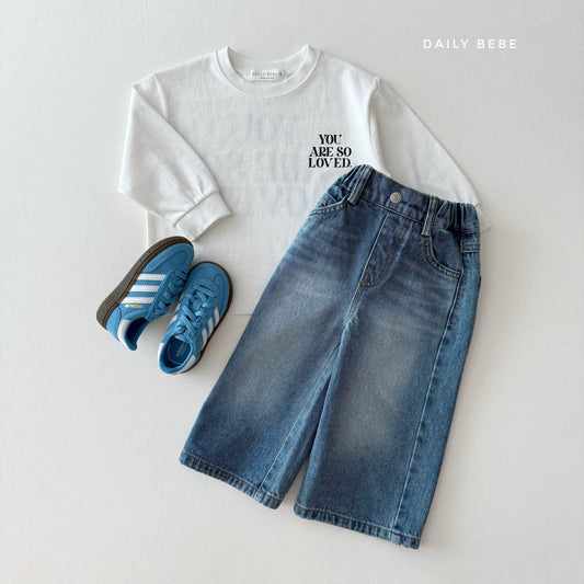 (Pre-order) Daily Bebe - Kids’ Loved Tee 러브드티 (2 Colors)