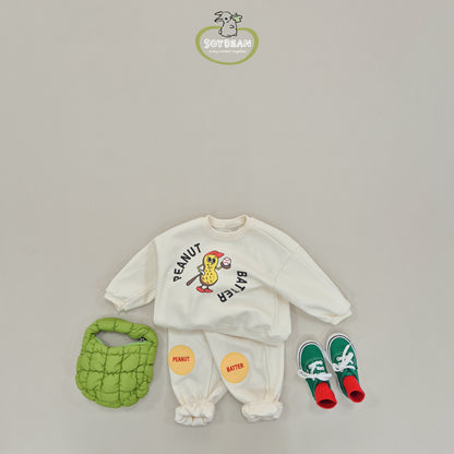 (Pre-order) Soybean Kids - Peanut Butter Top & Bottom Set 피넛버터상하복 (2 Colors)