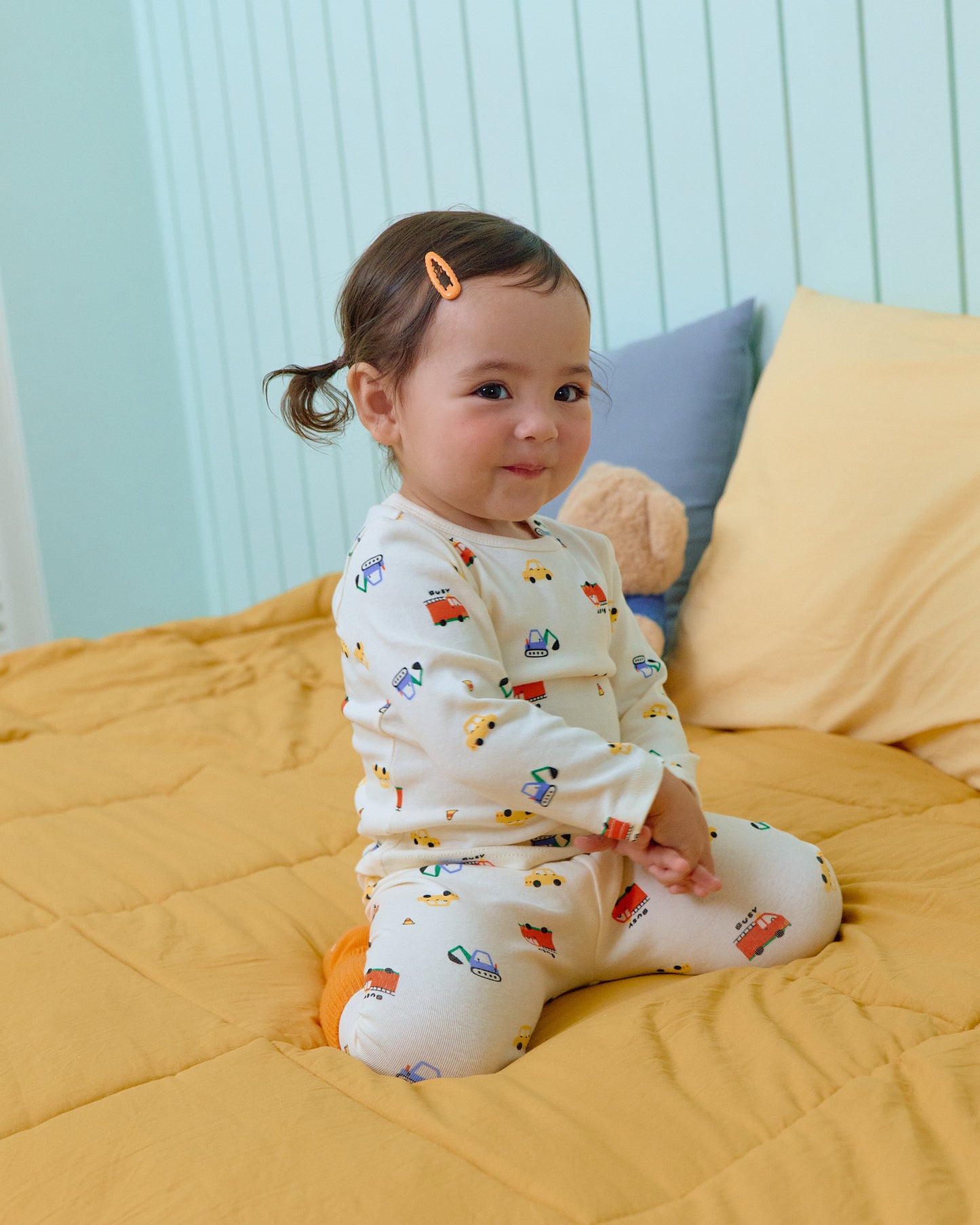 (Pre-order) OOTTBEBE Fall - Cute Car Pajama Set 자동차실내복 (2 Colors)