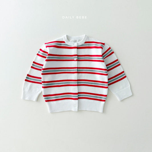 (Pre-order) Daily Bebe - Kids' Multi Stripe Cardigan 멀티단가라 가디건 (2 Colors)