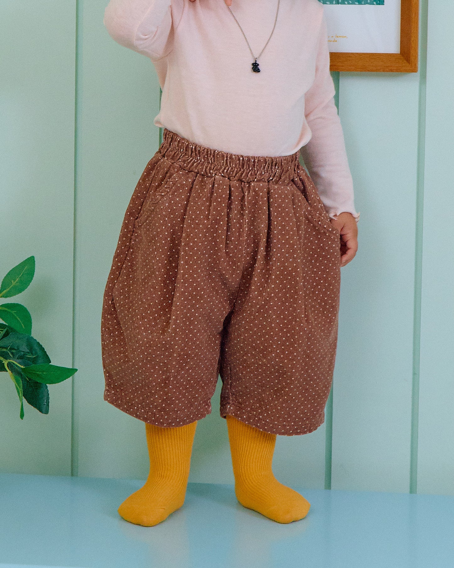 (Pre-order) OOTTBEBE Fall - Petite Dot Pumpkin Shorts - 쁘띠도트팬츠 (3 Colors)
