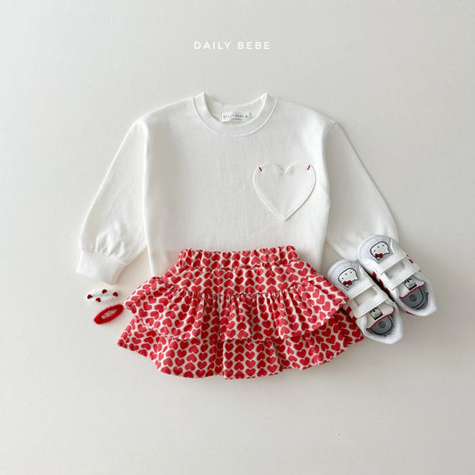 (Pre-order) Daily Bebe - Kids' Heart Pocket Tee 하트포켓 (2 Colors)