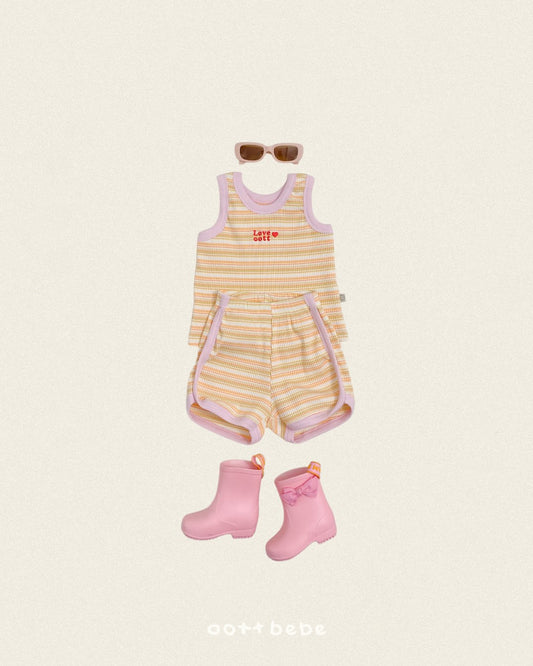 (Pre-order) OOTTBEBE Summer - Retro Sleeveless Set 레트로나시상하복 (2 Colors)