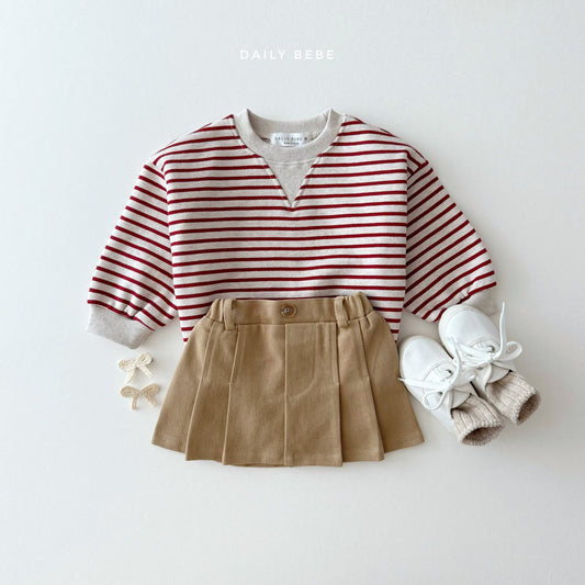 (Pre-order) Daily Bebe - Kids’ Triangle Stripe Sweatshirt 단가라 삼각 맨투맨 (2 Colors)