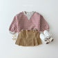 (Pre-order) Daily Bebe - Kids’ Triangle Stripe Sweatshirt 단가라 삼각 맨투맨 (2 Colors)