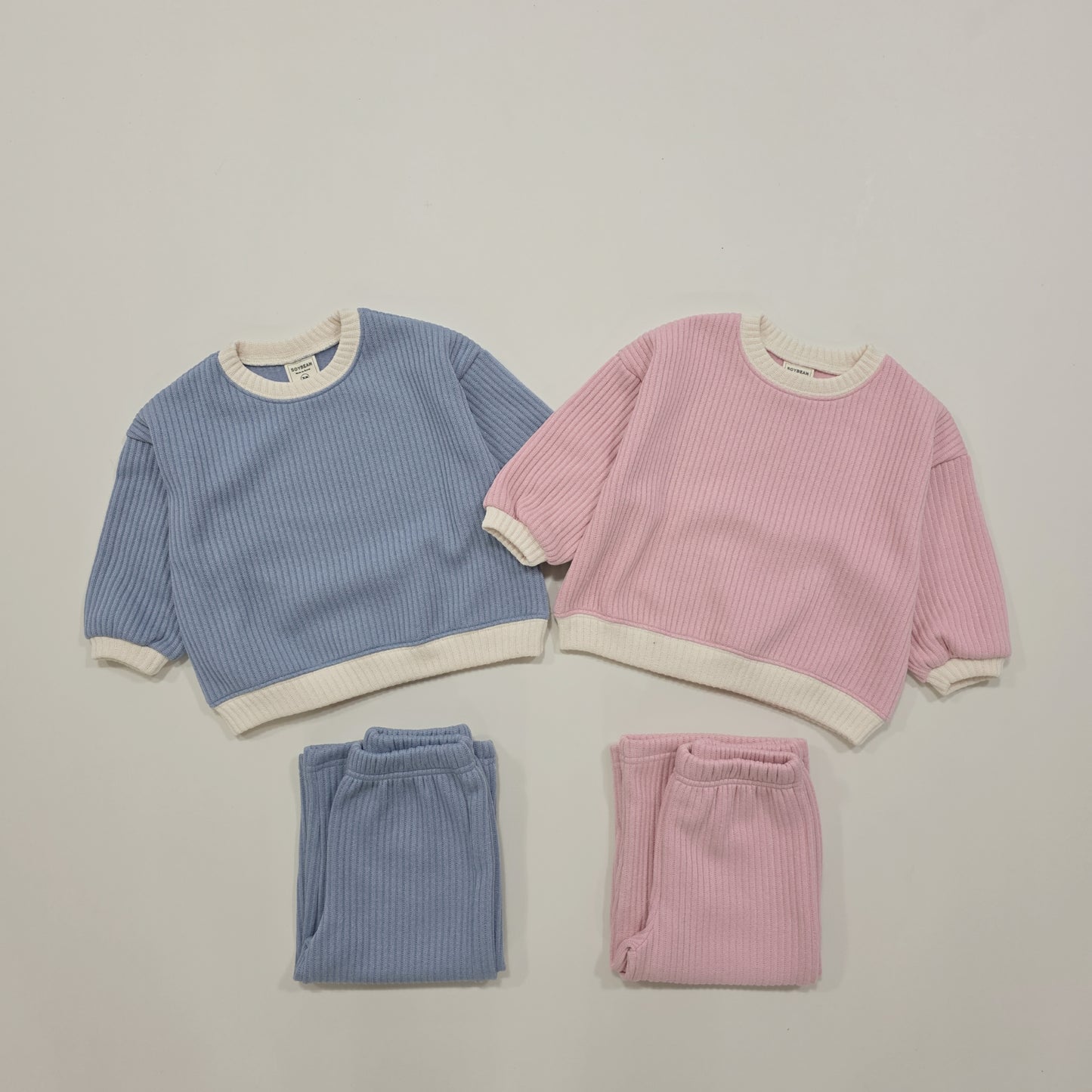 (Pre-order) Soybean Kids Winter - Daily Knit Top & Bottom Set 데일리니트상하 (2 Colors)