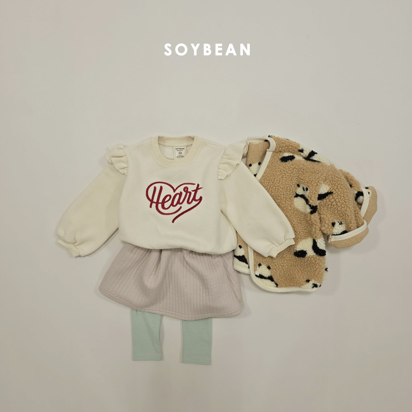 (Pre-order) Soybean Kids Winter - Quilted Overall Dress 누빔멜빵치마 (2 Colors)