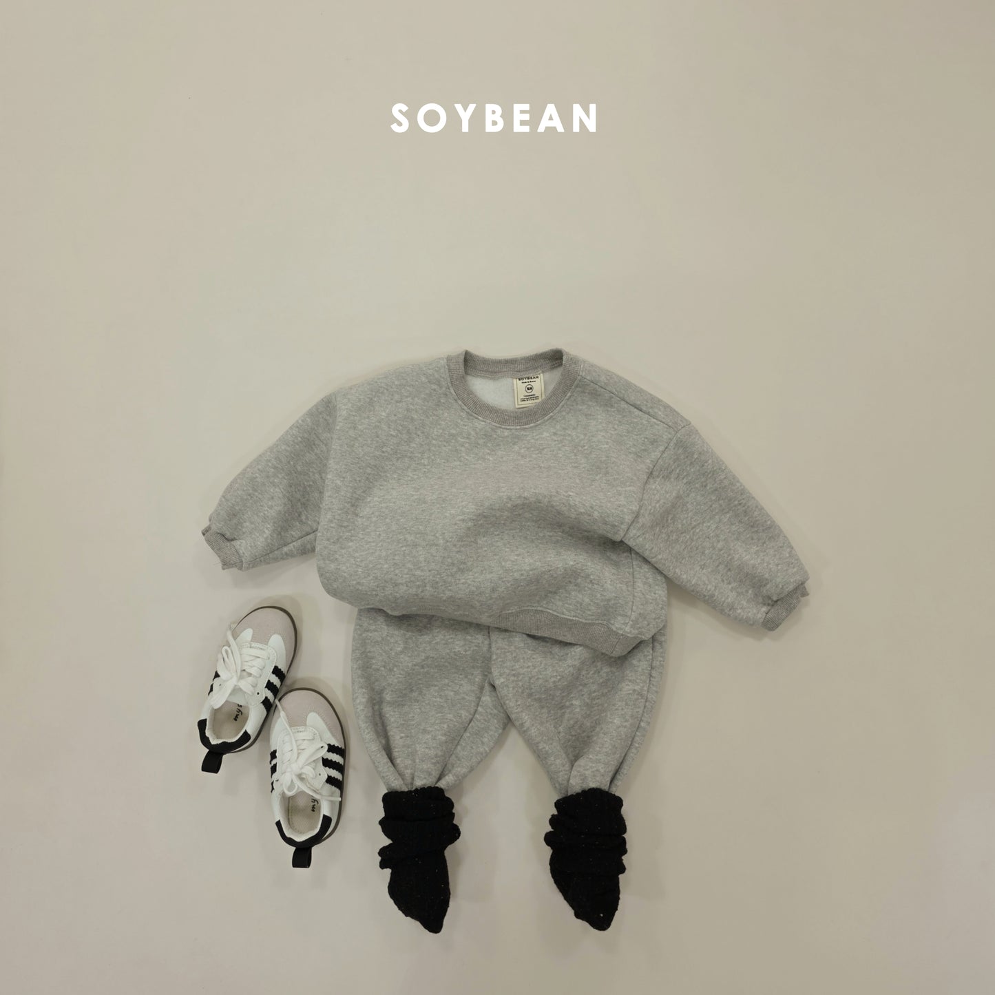 (Pre-order) Soybean Kids Winter - Junior Soybean Kids Winter - Junior Fleece-Lined Lollipop Top & Bottom Set 주니어 양기모롤리팝상하복 (16 Colors)