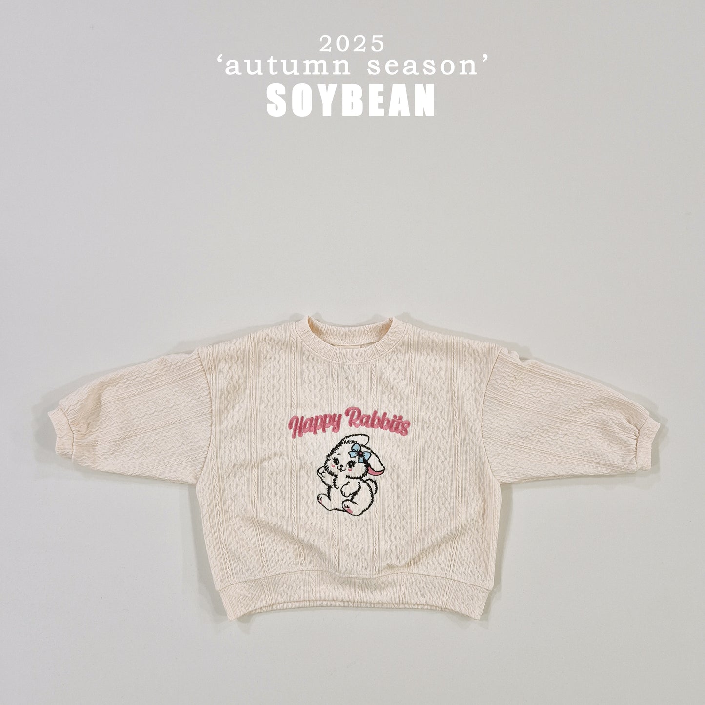 (Pre-order) Soybean Kids - Rabbit Knit Top & Bottom Set 레빗니트상하복 (2 Colors)