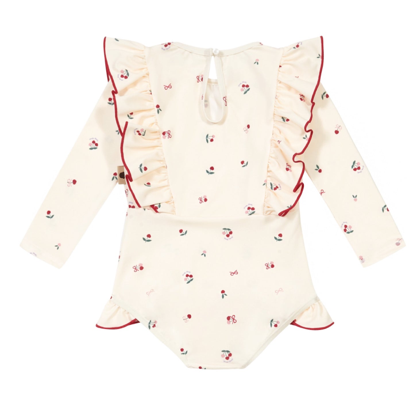 (Pre-order) KoongsKoongs Kids’ Premium Love Berry Rash Guard Dress Set (Ivory)